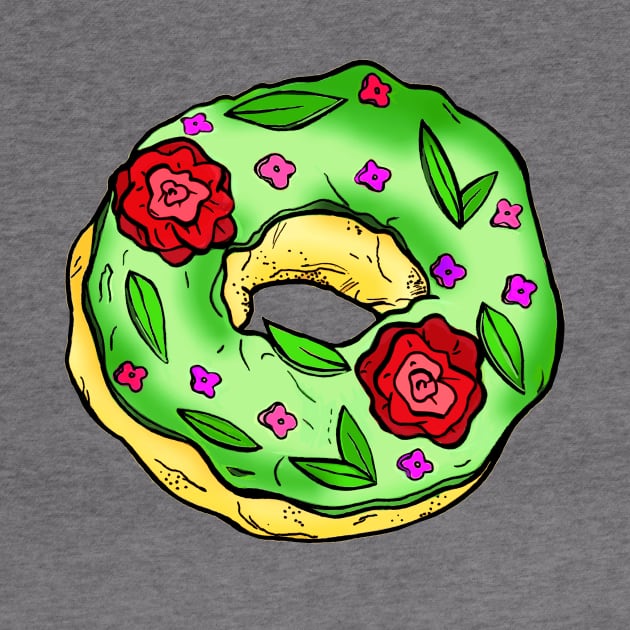 Rose Garden Donut by minniemorrisart